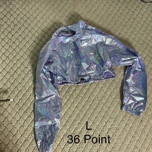 36 Point 5 Iridescent Bomber Jacket